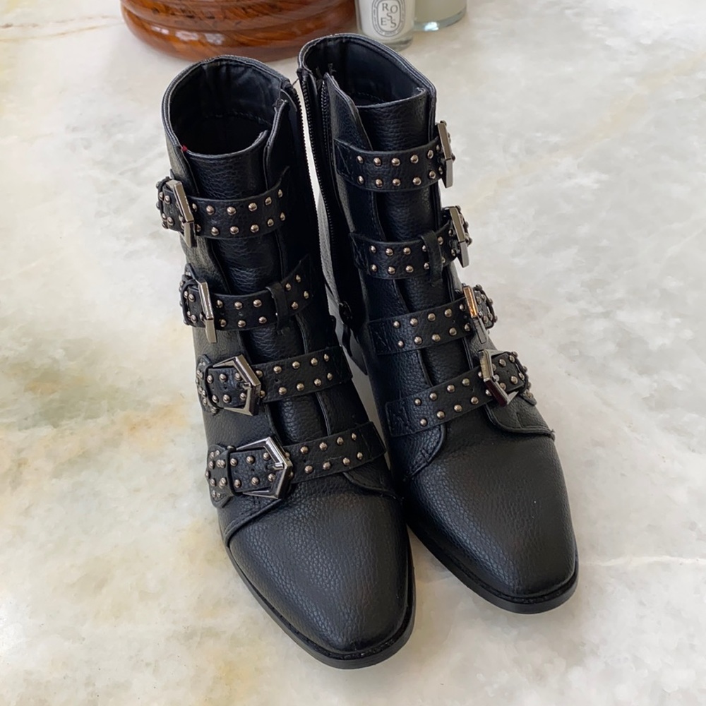 Catherine Malandrino Studded Moto Boots